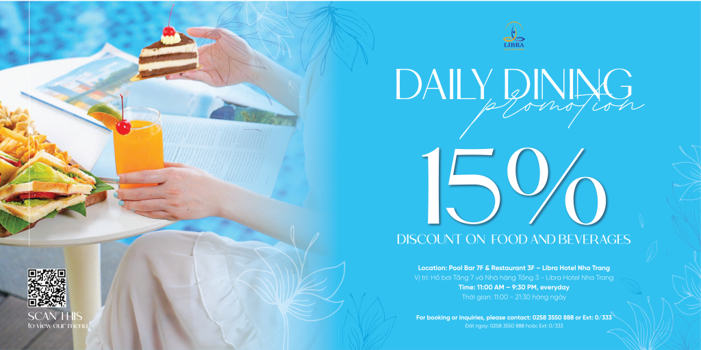 ưu đãi ẩm thực Nha Trang tại Pool Bar – Libra Hotel Nha Trang